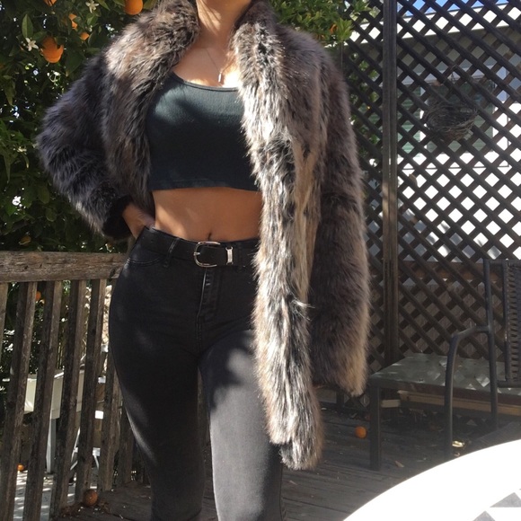 Spirithoods Grey Wolf Faux Fur Coat 